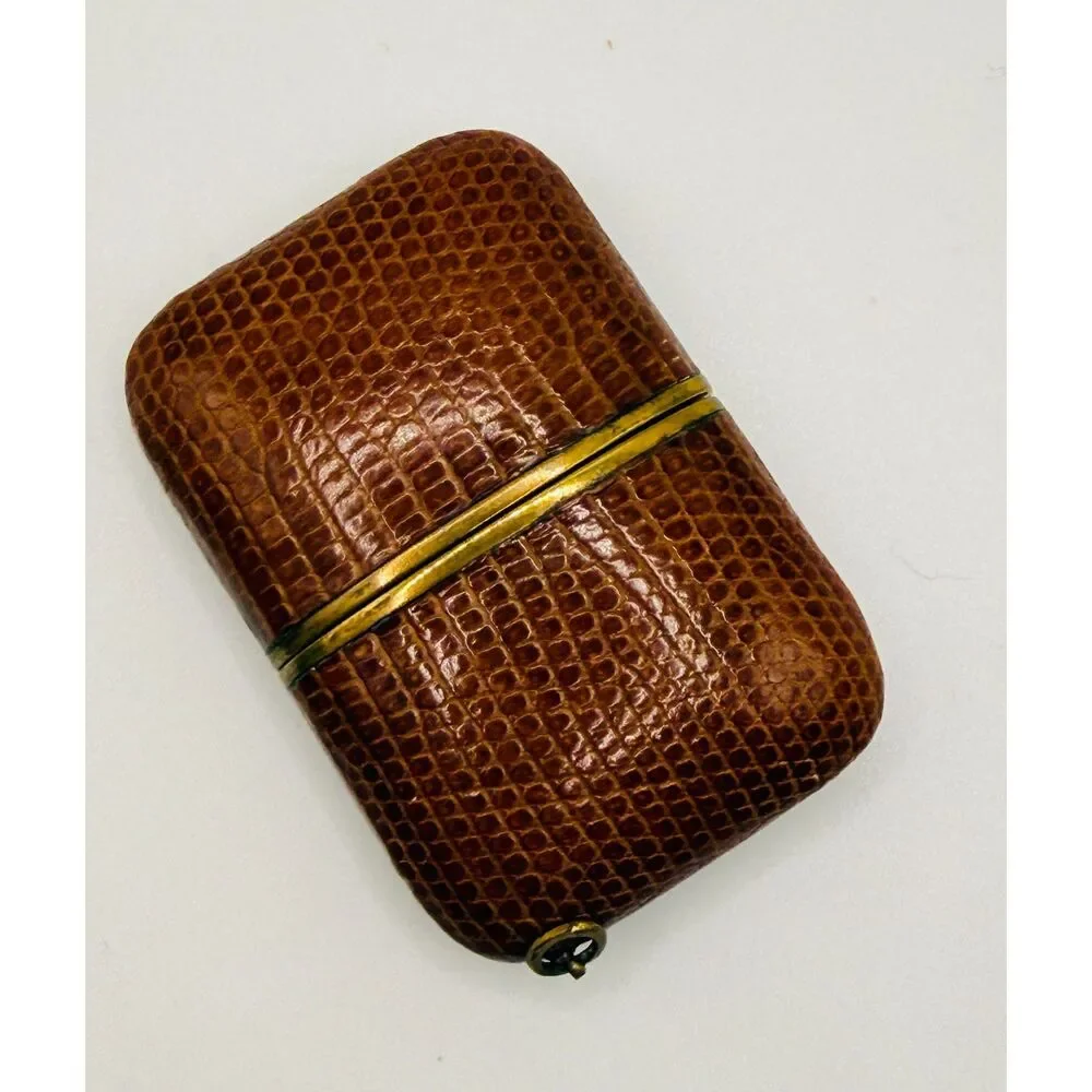 Vintage Canava Purse/Travel watch - Leather sliding Case